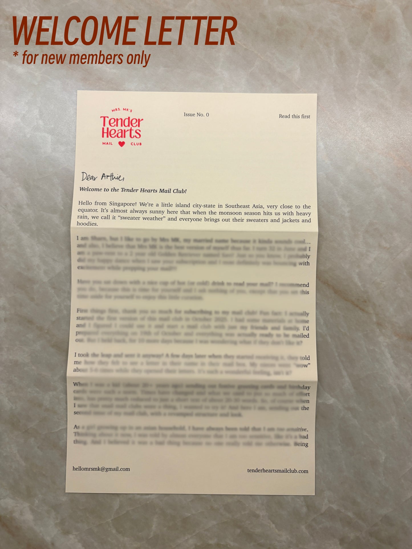 Tender Hearts Mail Club (Subscription)